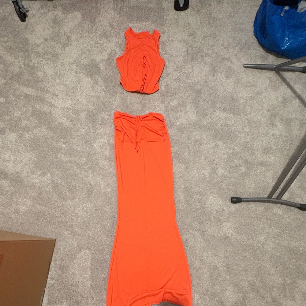 Vibrant Orange Two-Piece Set